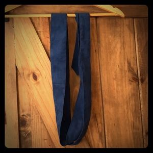 Blue suede belt. $5 add-on with any purchase.